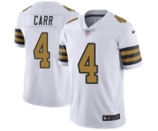 Men's New Orleans Saints #4 Derek Carr White Color Rush Limited Stitched Jersey