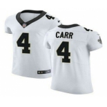 Men's New Orleans Saints #4 Derek Carr White Vapor Limited Stitched Jersey