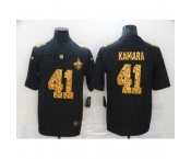 Men's New Orleans Saints #41 Alvin Kamara Black Nike Leopard Print Limited Jersey