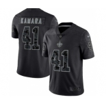 Men's New Orleans Saints #41 Alvin Kamara Black Reflective Limited Stitched Football Jersey