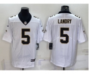 Men's New Orleans Saints #5 Jarvis Landry White 2022 Vapor Untouchable Stitched NFL Nike Limited Jersey