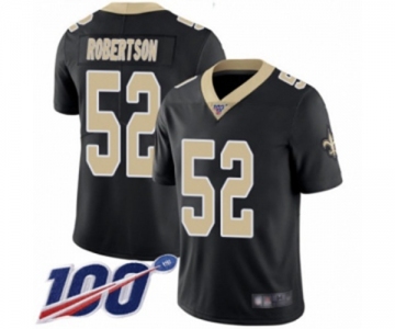 Men's New Orleans Saints #52 Craig Robertson Black Team Color Vapor Untouchable Limited Player 100th Season Football Jersey