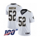 Men's New Orleans Saints #52 Craig Robertson White Vapor Untouchable Limited Player 100th Season Football Jersey