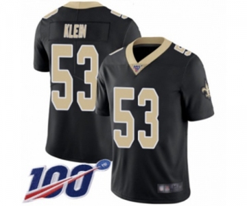 Men's New Orleans Saints #53 A.J. Klein Black Team Color Vapor Untouchable Limited Player 100th Season Football Jersey