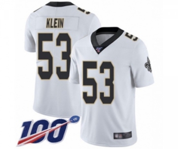 Men's New Orleans Saints #53 A.J. Klein White Vapor Untouchable Limited Player 100th Season Football Jersey