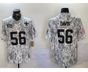 Men's New Orleans Saints #56 Demario Davis 2024 F.U.S.E Arctic Camo Salute To Service Limited Stitched Football Jersey