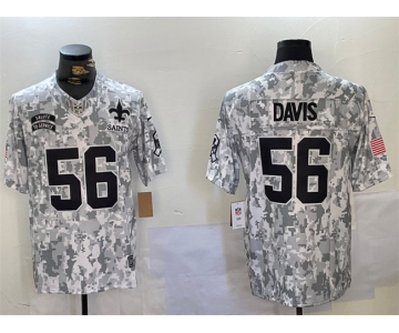 Men's New Orleans Saints #56 Demario Davis 2024 F.U.S.E Arctic Camo Salute To Service Limited Stitched Football Jersey