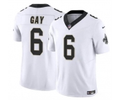 Men's New Orleans Saints #6 Willie Gay White 2023 F.U.S.E. Vapor Limited Football Stitched Jersey