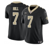 Men's New Orleans Saints #7 Taysom Hill Black 2024 F.U.S.E With 1-Star C Patch Vapor Limited Stitched Football Jersey