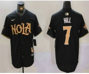 Men's New Orleans Saints #7 Taysom Hill Black Nola Baseball Jersey