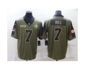 Men's New Orleans Saints #7 Taysom Hill Nike Olive 2021 Salute To Service Limited Player Jersey