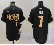 Men's New Orleans Saints #7 Taysom Hill Number Black Nola Baseball Jersey