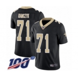 Men's New Orleans Saints #71 Ryan Ramczyk Black Team Color Vapor Untouchable Limited Player 100th Season Football Jersey