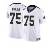 Men's New Orleans Saints #75 Taliese Fuaga White 2024 Draft F.U.S.E. Vapor Limited Football Stitched Jersey