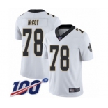 Men's New Orleans Saints #78 Erik McCoy White Vapor Untouchable Limited Player 100th Season Football Jersey