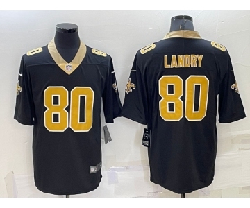 Men's New Orleans Saints #80 Jarvis Landry Black 2022 Vapor Untouchable Stitched NFL Nike Limited Jersey