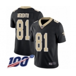 Men's New Orleans Saints #81 Cameron Meredith Black Team Color Vapor Untouchable Limited Player 100th Season Football Jersey