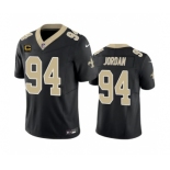 Men's New Orleans Saints #94 Cameron Jordan Black 2023 F.U.S.E. With 4-Star C Patch Vapor Untouchable Limited Football Stitched Jersey