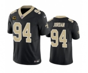 Men's New Orleans Saints #94 Cameron Jordan Black 2023 F.U.S.E. With 4-Star C Patch Vapor Untouchable Limited Football Stitched Jersey