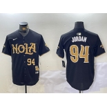 Men's New Orleans Saints #94 Cameron Jordan Black Cool Base Stitched Baseball Jerseys