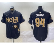 Men's New Orleans Saints #94 Cameron Jordan Black Cool Base Stitched Baseball Jerseys