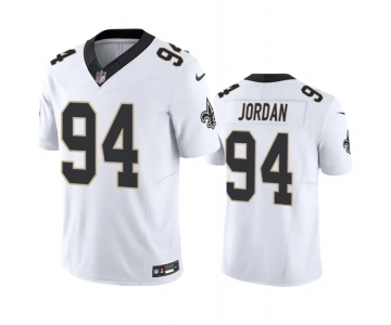 Men's New Orleans Saints #94 Cameron Jordan White 2023 F.U.S.E. Vapor Untouchable Limited Stitched Jersey