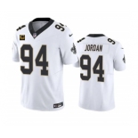 Men's New Orleans Saints #94 Cameron Jordan White 2023 F.U.S.E. With 4-Star C Patch Vapor Untouchable Limited Football Stitched Jersey