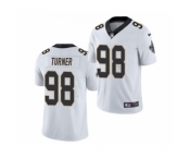 Men's New Orleans Saints #98 Payton Turner 2021 Football Draft White Limited Jersey