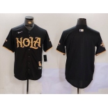 Men's New Orleans Saints Blank Black Cool Base Stitched Baseball Jersey