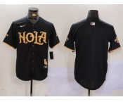 Men's New Orleans Saints Blank Black Cool Base Stitched Baseball Jersey