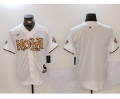 Men's New Orleans Saints Blank White Nola Baseball Jersey