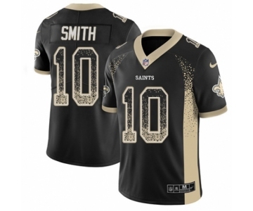 Men's Nike New Orleans Saints #10 Tre'Quan Smith Limited Black Rush Drift Fashion NFL Jersey