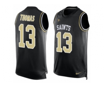 Men's Nike New Orleans Saints #13 Michael Thomas Limited Black Player Name & Number Tank Top NFL Jersey