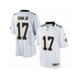 Men's Nike New Orleans Saints #17 Ted Ginn Jr Limited White NFL Jersey