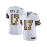 Men's Nike New Orleans Saints #17 Ted Ginn Jr Limited White Rush NFL Jersey