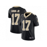 Men's Nike New Orleans Saints #17 Ted Ginn Jr Vapor Untouchable Limited Black Team Color NFL Jersey