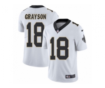 Men's Nike New Orleans Saints #18 Garrett Grayson Vapor Untouchable Limited White NFL Jersey