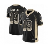 Men's Nike New Orleans Saints #19 Ted Ginn Jr Limited Black Rush Drift Fashion NFL Jersey