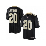 Men's Nike New Orleans Saints #20 Marshon Lattimore Limited Black Team Color NFL Jersey