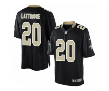 Men's Nike New Orleans Saints #20 Marshon Lattimore Limited Black Team Color NFL Jersey