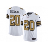 Men's Nike New Orleans Saints #20 Marshon Lattimore Limited White Rush NFL Jersey