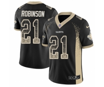 Men's Nike New Orleans Saints #21 Patrick Robinson Limited Black Rush Drift Fashion NFL Jersey