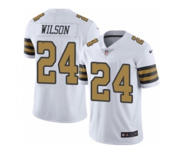 Men's Nike New Orleans Saints #24 Kyle Wilson Limited White Rush NFL Jersey