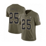 Men's Nike New Orleans Saints #25 Eli Apple Limited Olive 2017 Salute to Service NFL Jersey