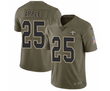 Men's Nike New Orleans Saints #25 Eli Apple Limited Olive 2017 Salute to Service NFL Jersey