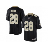 Men's Nike New Orleans Saints #28 B.W. Webb Limited Black Team Color NFL Jersey