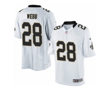 Men's Nike New Orleans Saints #28 B.W. Webb Limited White NFL Jersey