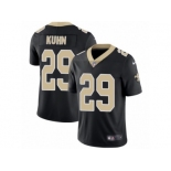 Men's Nike New Orleans Saints #29 John Kuhn Vapor Untouchable Limited Black Team Color NFL Jersey