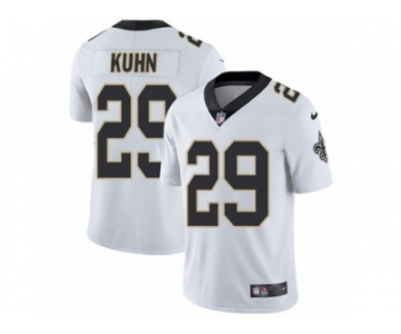 Men's Nike New Orleans Saints #29 John Kuhn Vapor Untouchable Limited White NFL Jersey