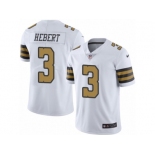 Men's Nike New Orleans Saints #3 Bobby Hebert Limited White Rush NFL Jersey